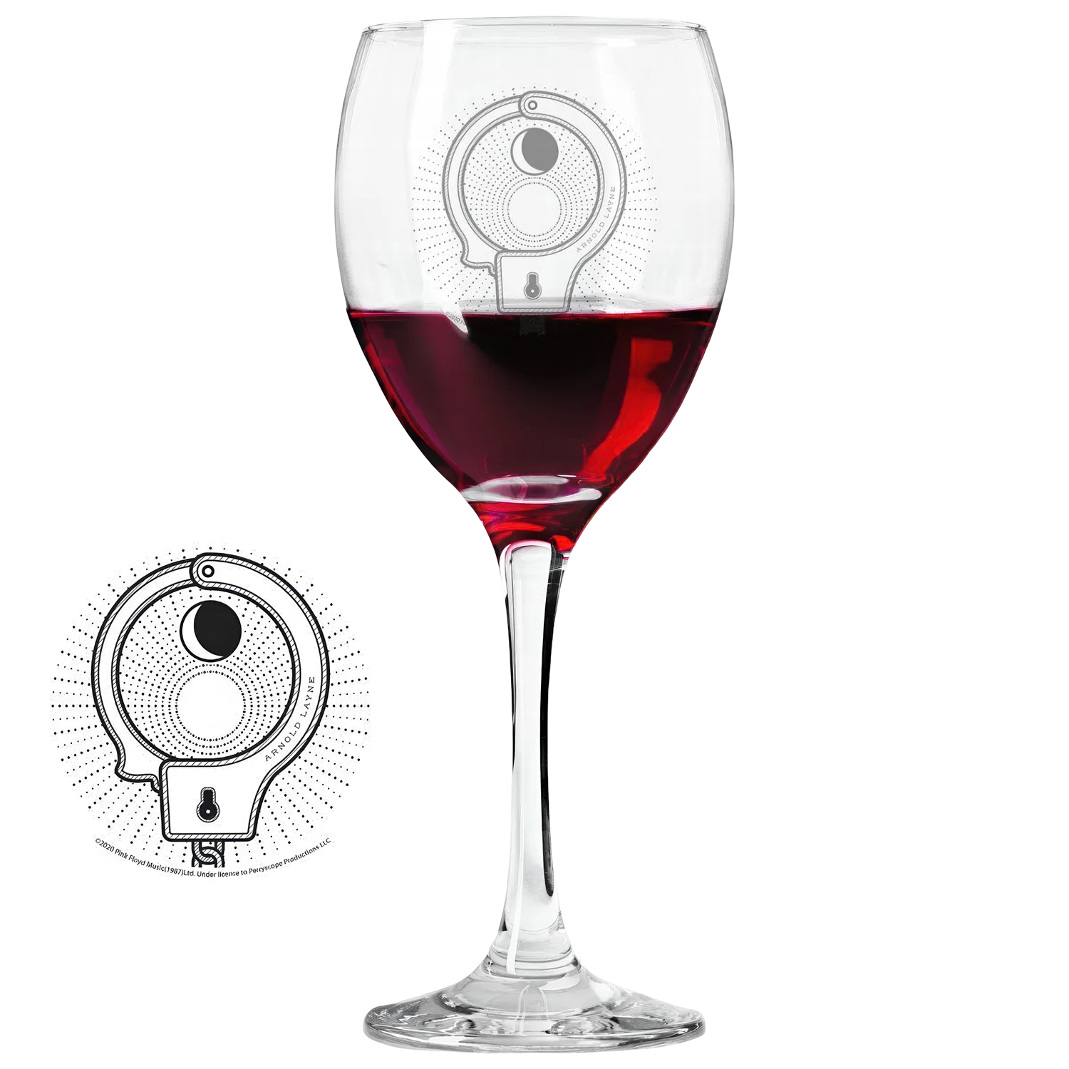 Arnold Layne Cuff Laser- Etched Wine Glass