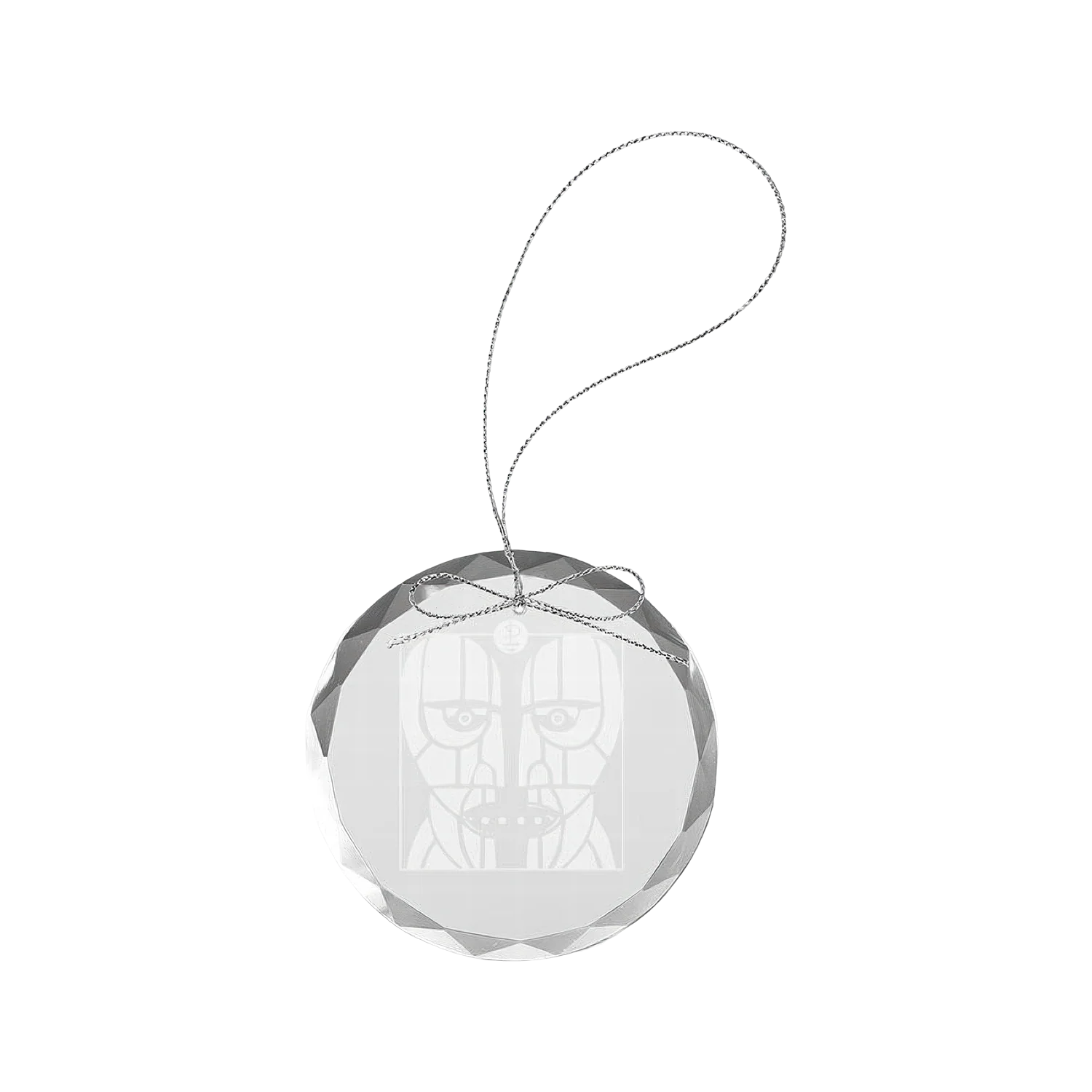 Metalheads Round Laser-Etched Glass Ornament