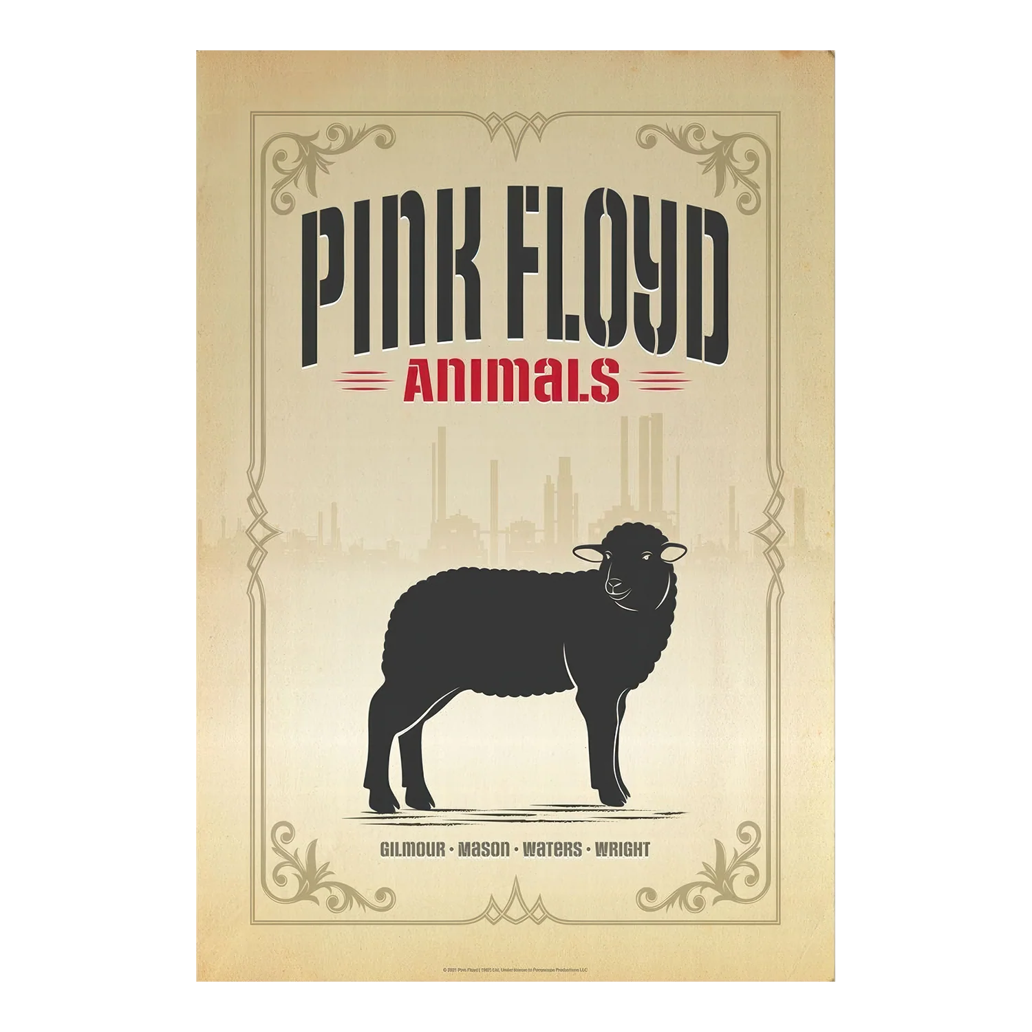 Pink Floyd Animals Sheep Print