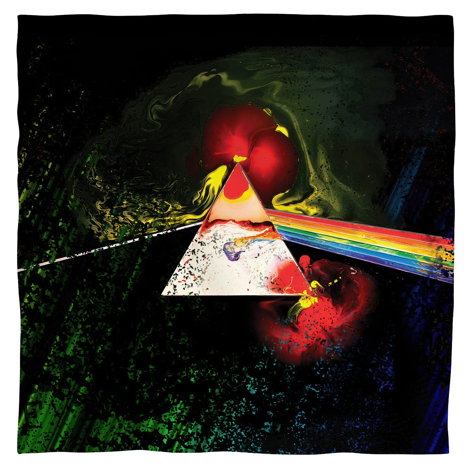 Pink Floyd/Dark Side Of The Moon-Bandana-White-[22 X 22]