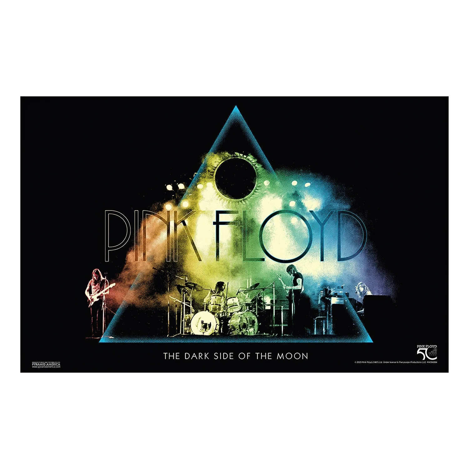 Pink Floyd - DSOTM50-Live Colors 11x17 Framed Print