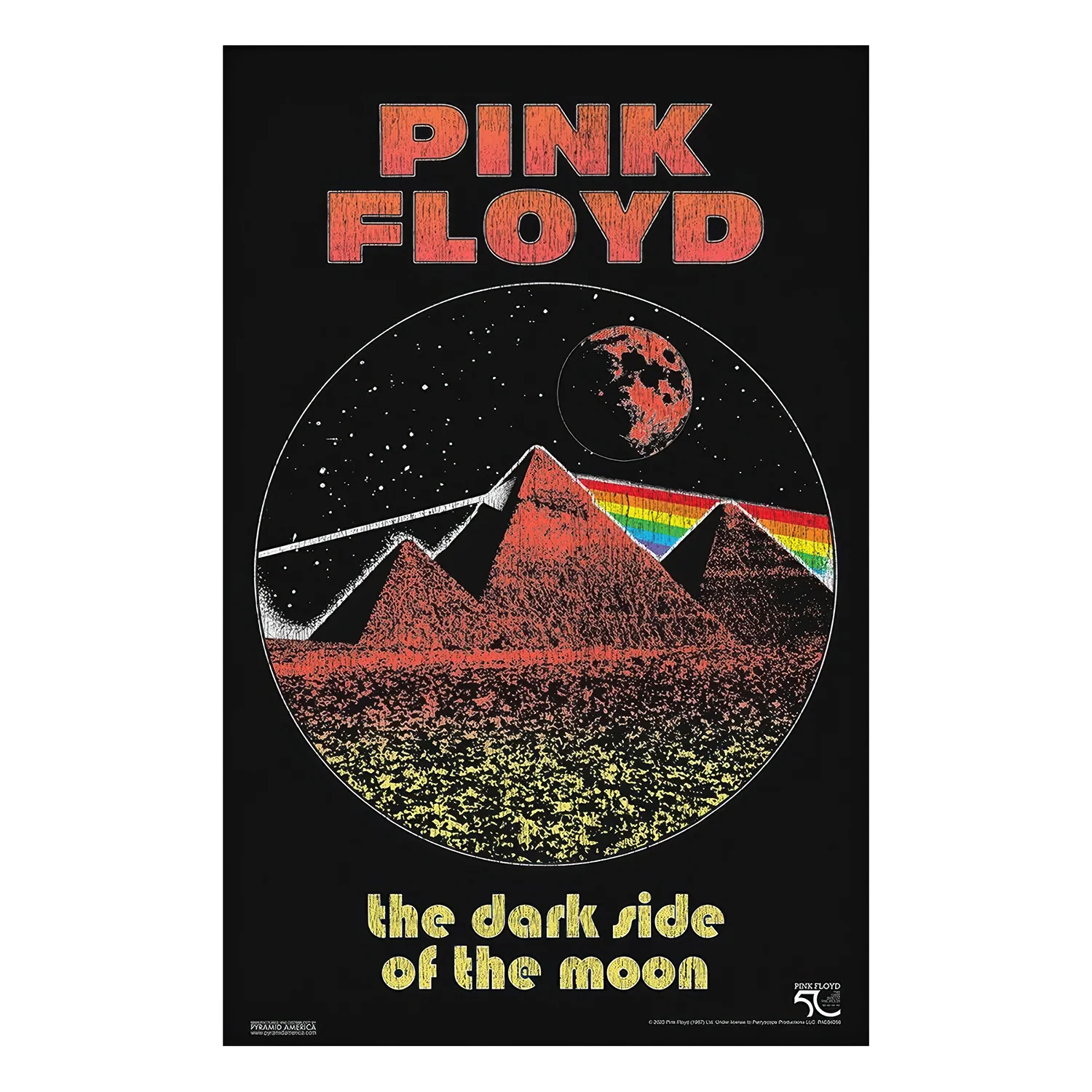 Pink Floyd - DSOTM50-Pyramid 11x17 Framed Print