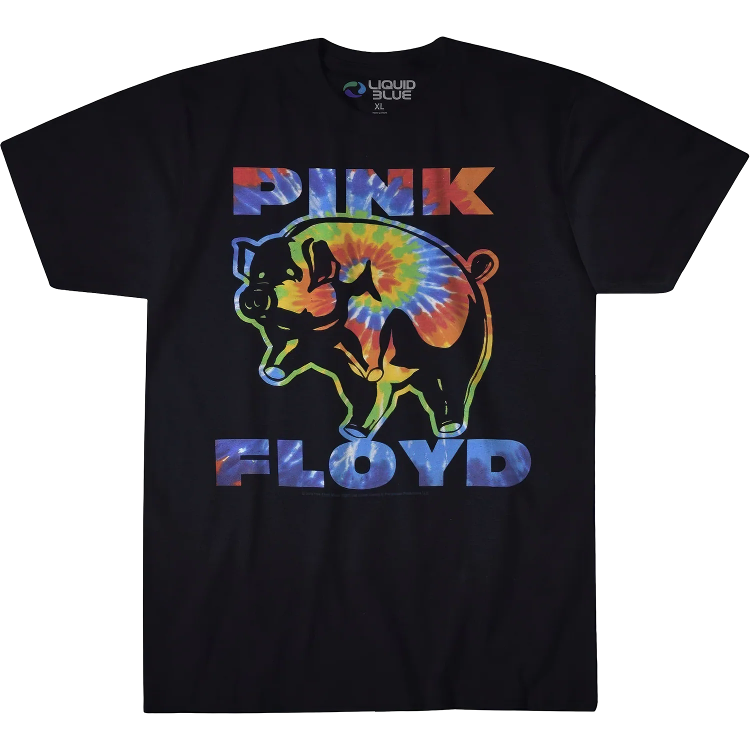 Pink Floyd Psychedelic Pig Black T-Shirt