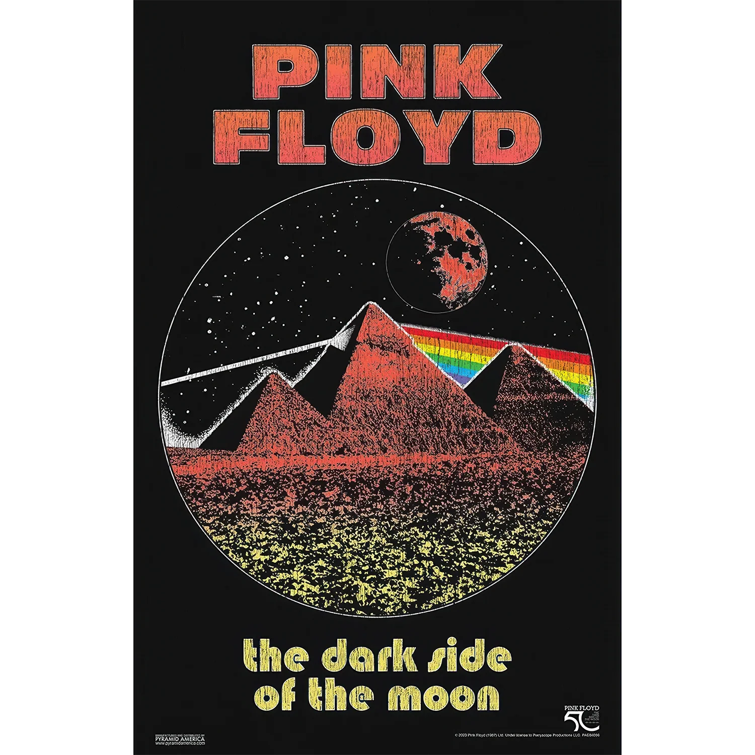 Pink Floyd - TDSOTM50-Pyramid 11x17 Unframed Print