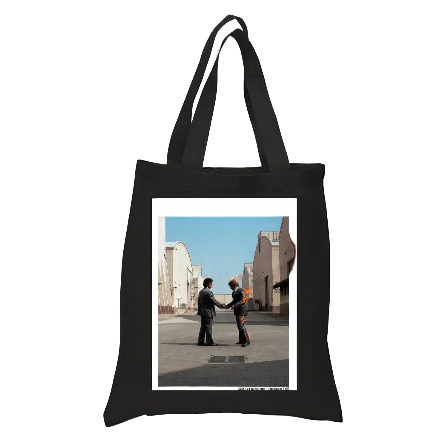 Wish You Were Here Black Tote Bag